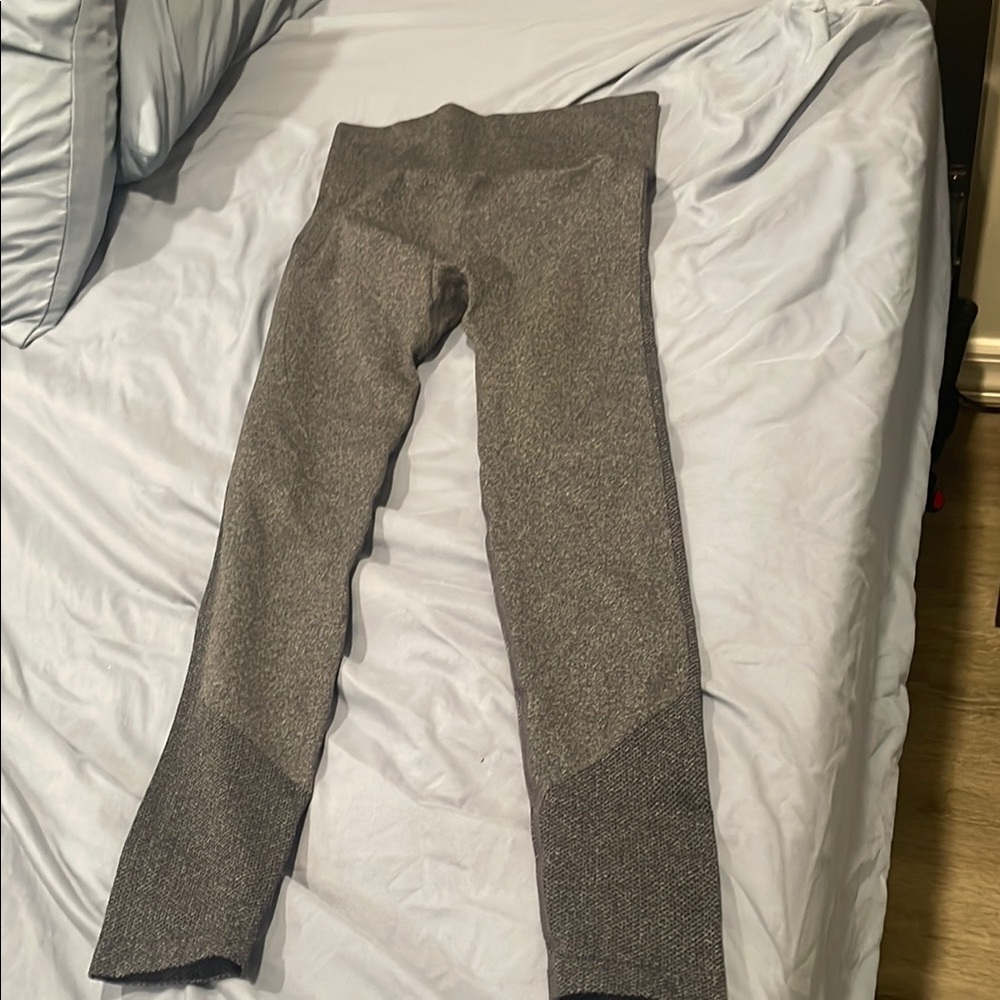 Gray High-Waisted Leggings